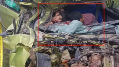 Photo of हाईवा और कार की आमने-सामने टक्कर, दो लोगों की मौके पर मौत